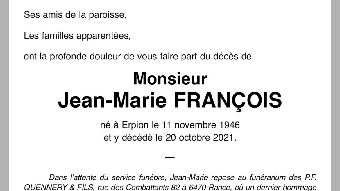 Jean-Marie FRANÇOIS