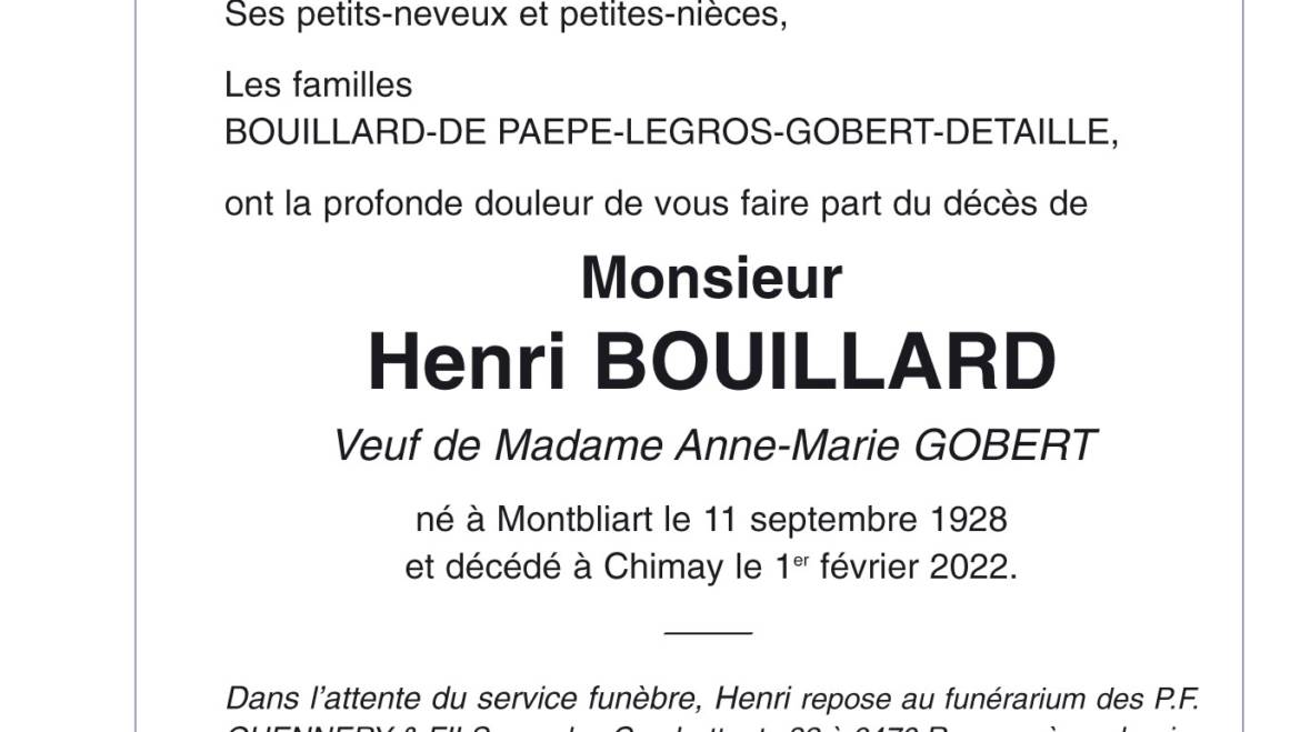 Henri BOUILLARD