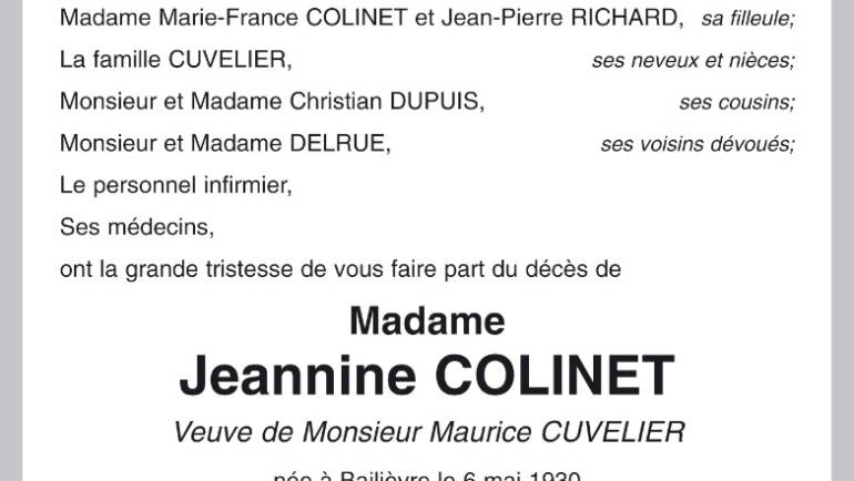 Jeannine COLINET