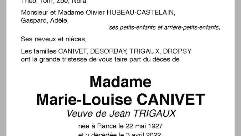 Marie-Louise CANIVET