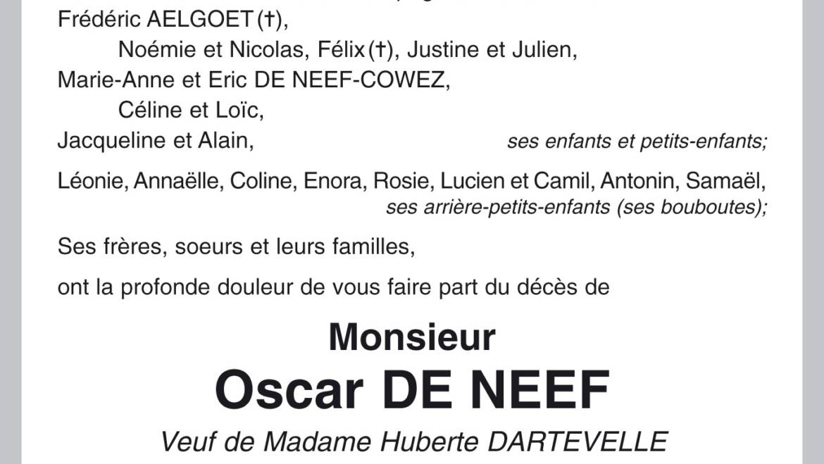 Oscar DE NEEF