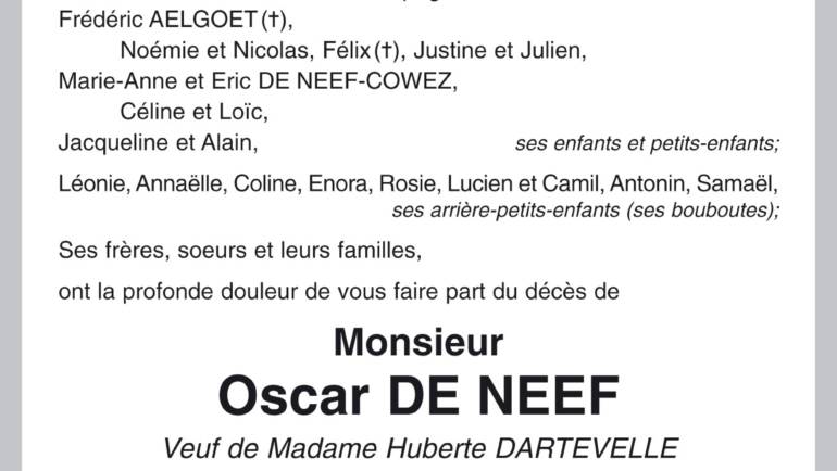 Oscar DE NEEF
