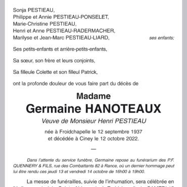 Germaine HANOTEAUX