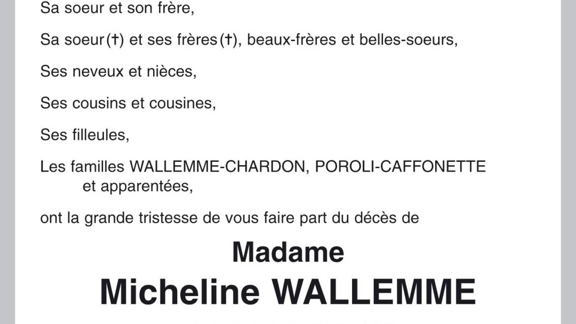 Micheline WALLEMME