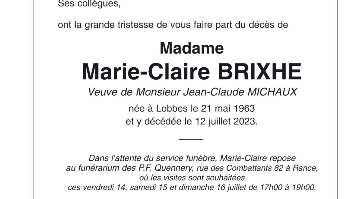 Marie-Claire BRIXHE