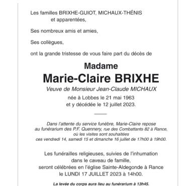 Marie-Claire BRIXHE